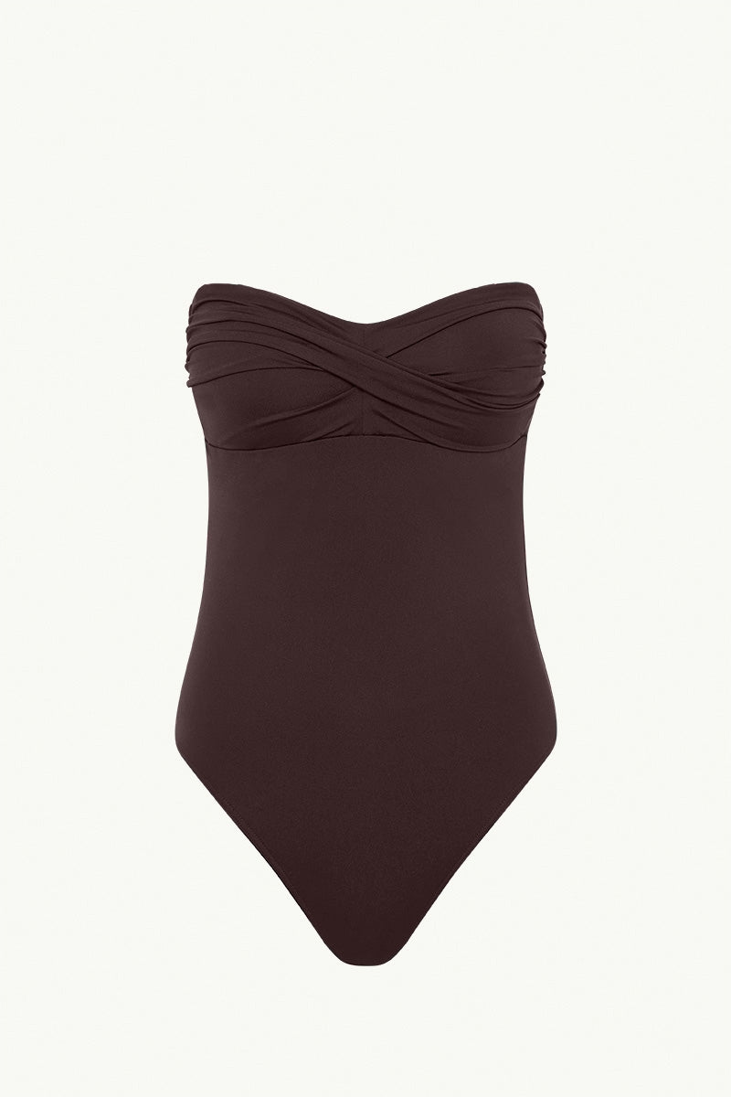 Essentials Edit Twist Bandeau One Piece / Sea Level Eco essentials cocoa