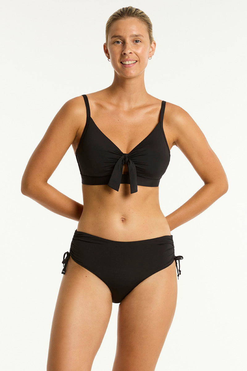 Essentials Edit Tie Front DD/E Bralette / Sea Level Eco essentials black