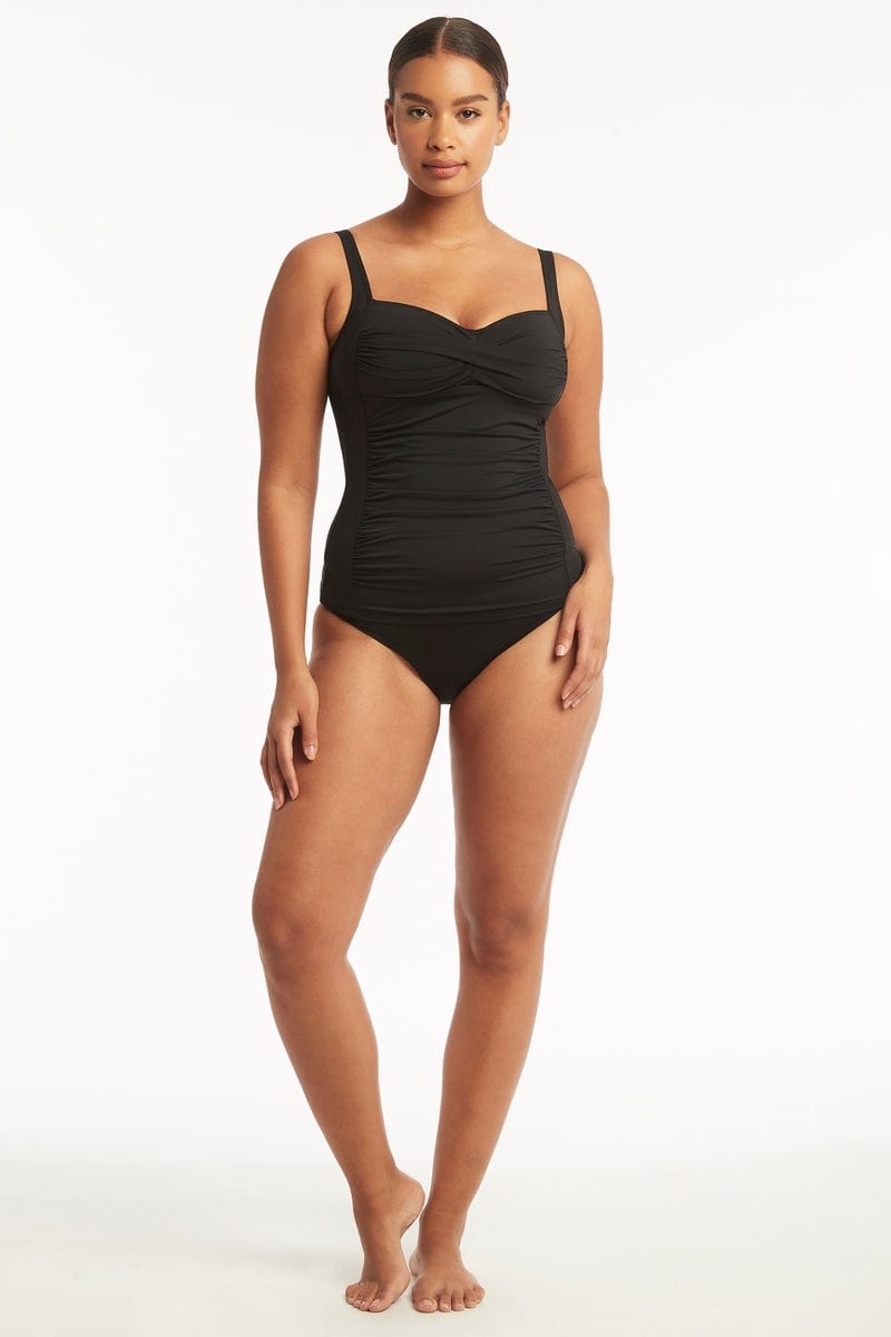 Eco Essentials Twist Front Tankini / Sea Level Eco essentials black