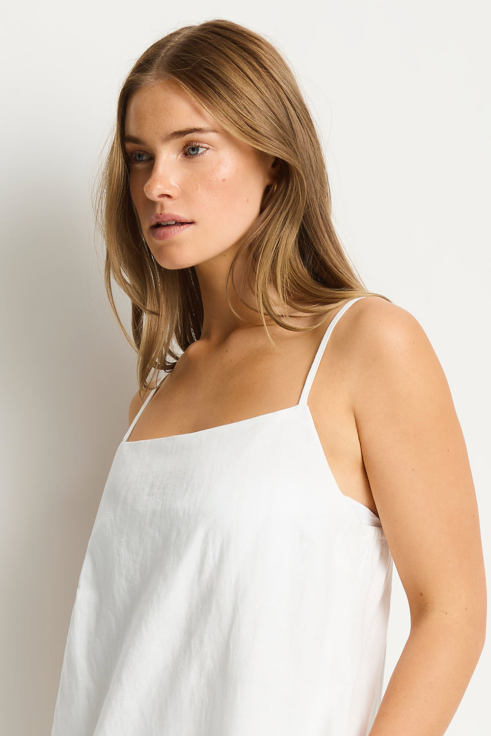 Shore Linen Shift Short Dress / Sea Level Shore linen white