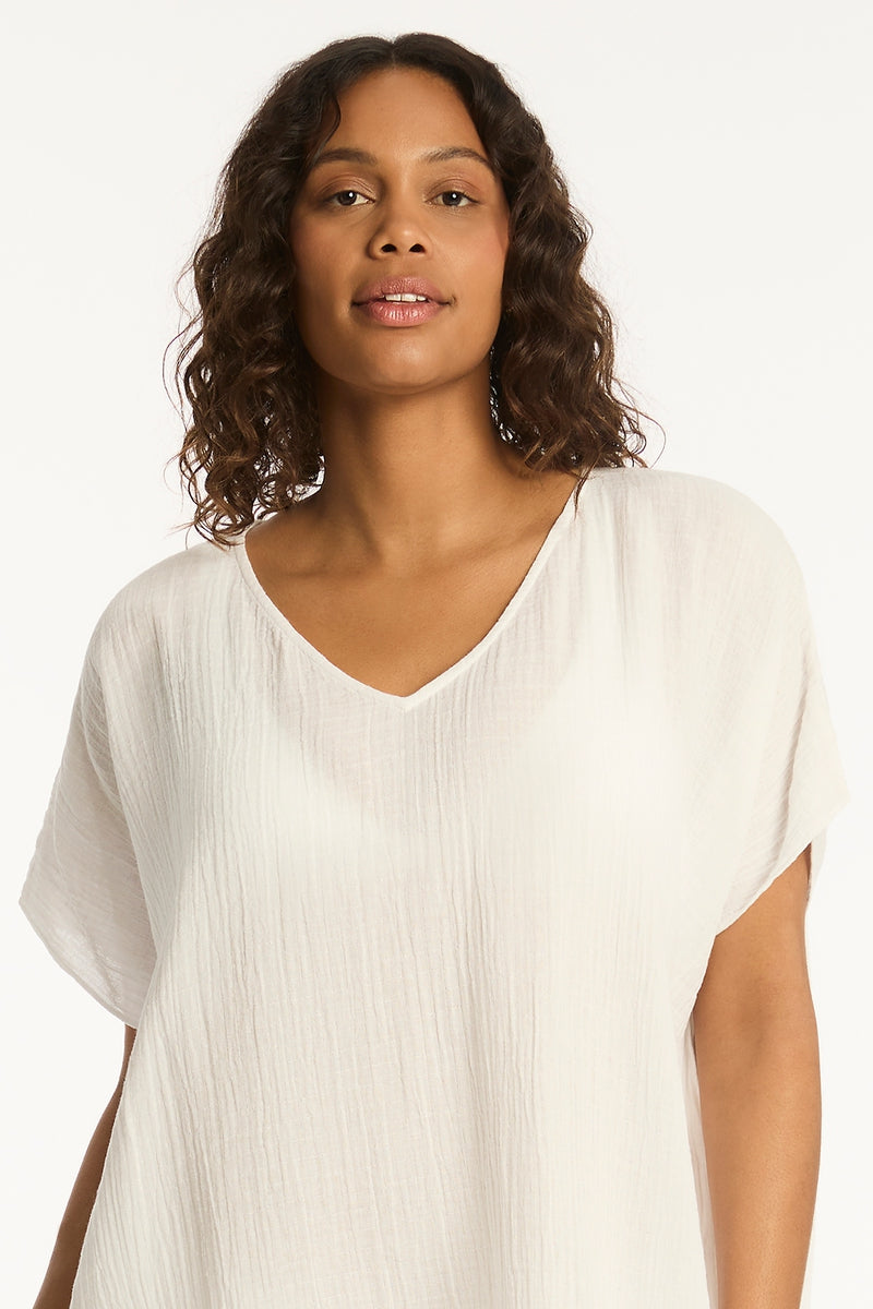 Sunset Kaftan / Sea Level Sunset white