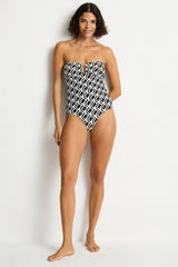 Costa U Bar Bandeau One Piece / Sea Level Costa print