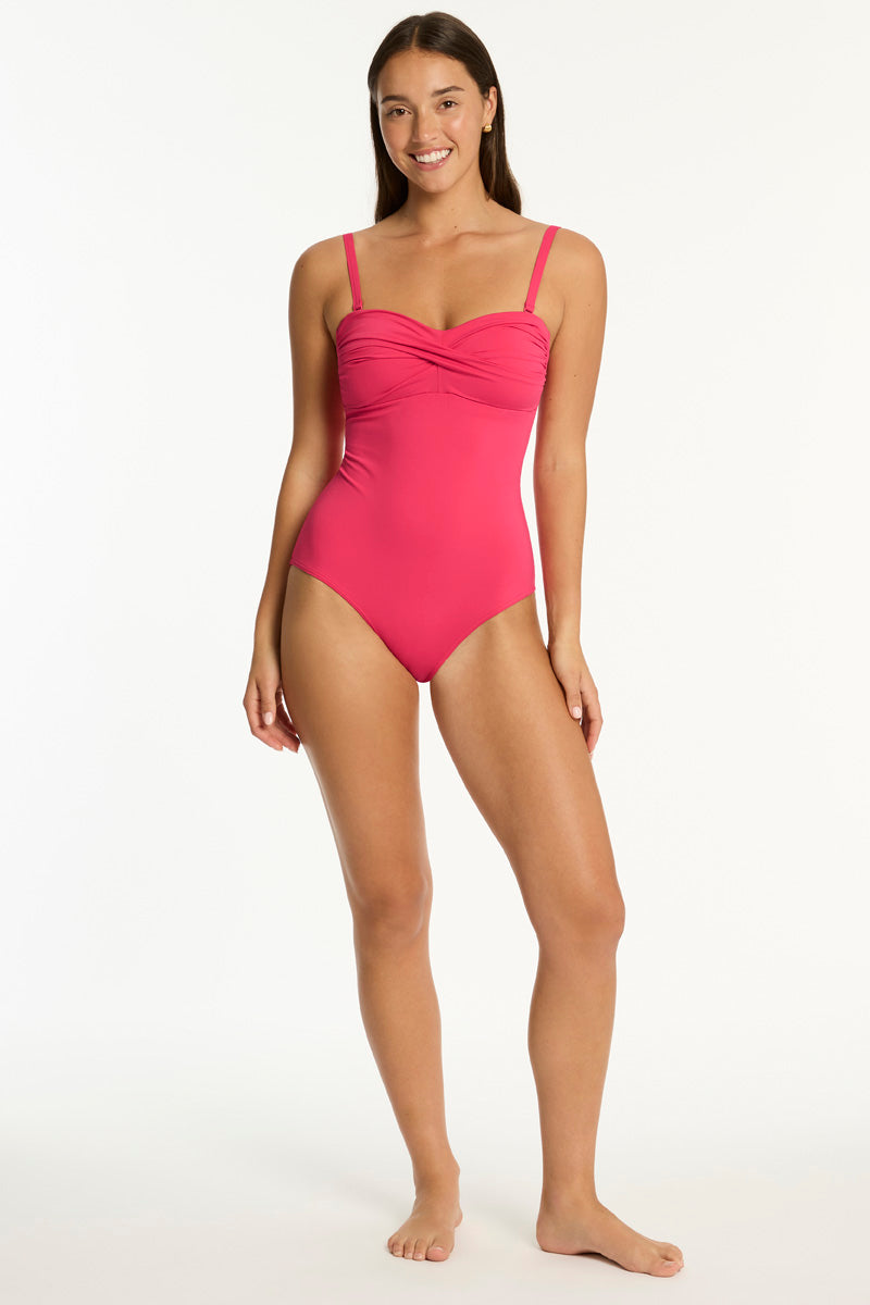 Essentials Edit Twist Bandeau One Piece / Sea Level Eco essentials roseberry
