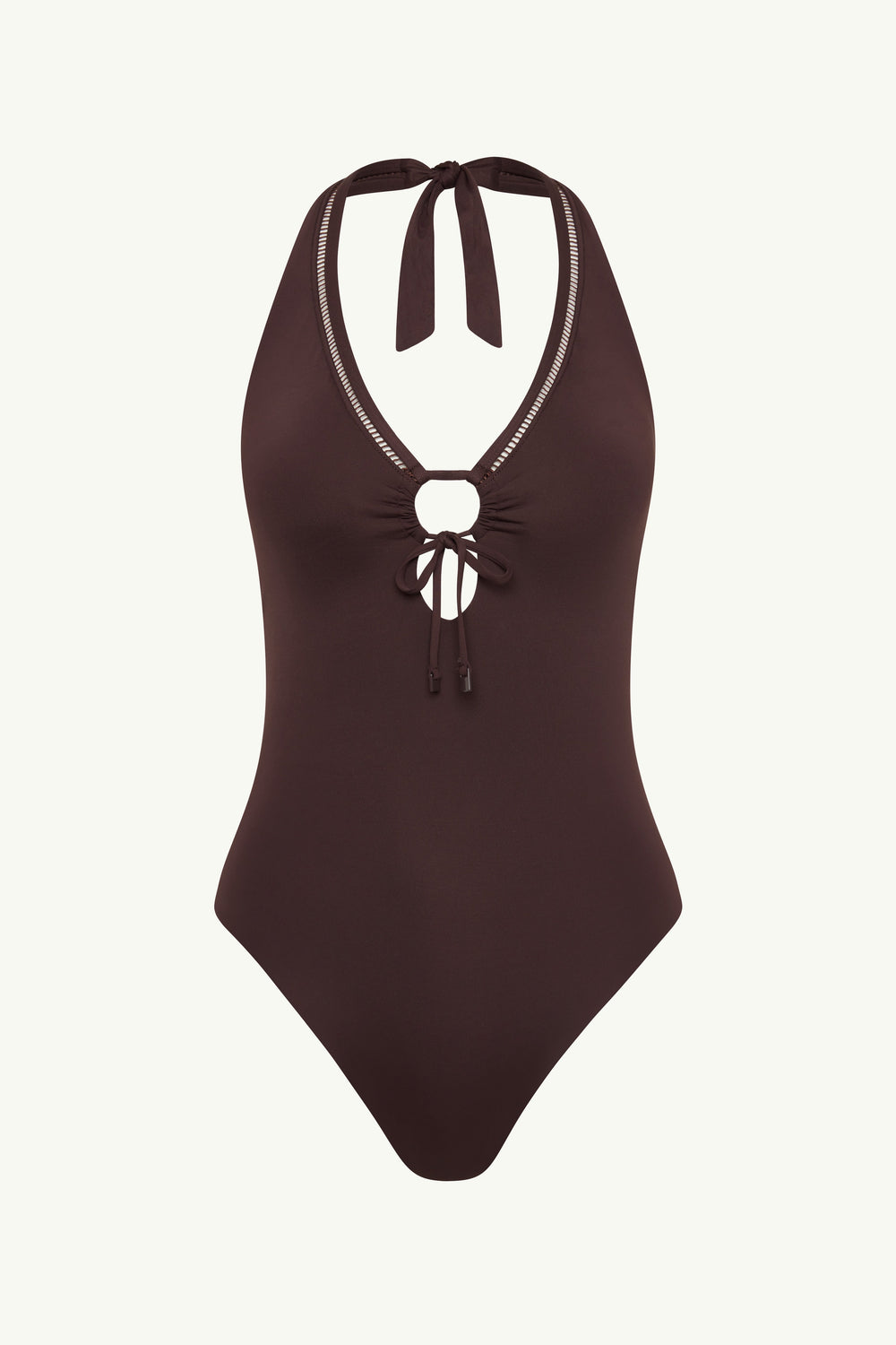 Essentials Edit Keyhole Halter One Piece / Sea Level Eco essentials cocoa