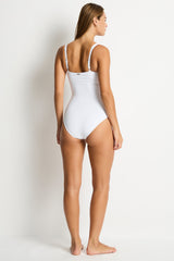 De Luxe Square Neck Bralette One Piece / Sea Level De luxe white