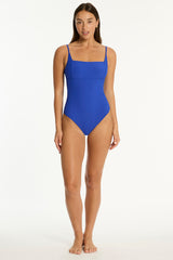 Spinnaker Square Neck One Piece / Sea Level Spinnaker cobalt