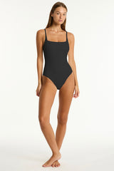 Spinnaker Square Neck One Piece / Sea Level Spinnaker black