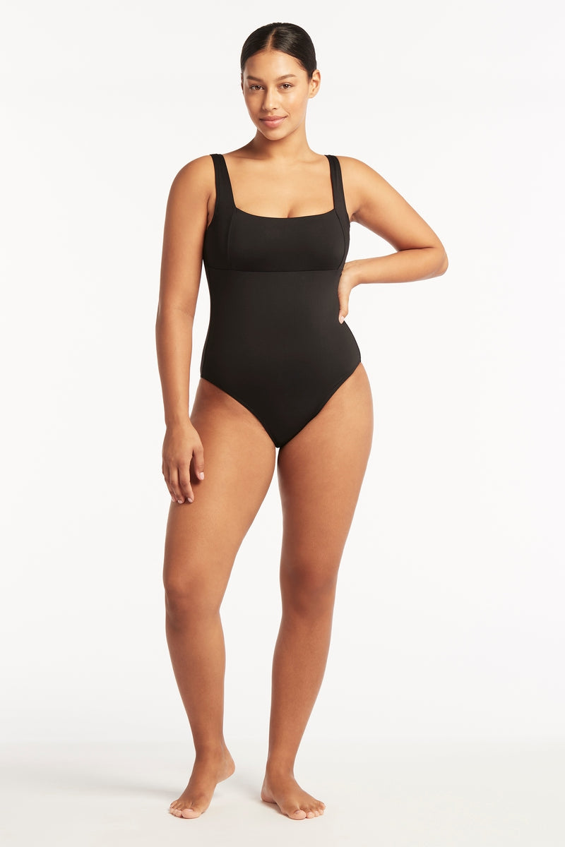 Eco Essentials Square Neck One Piece / Sea Level Eco essentials black