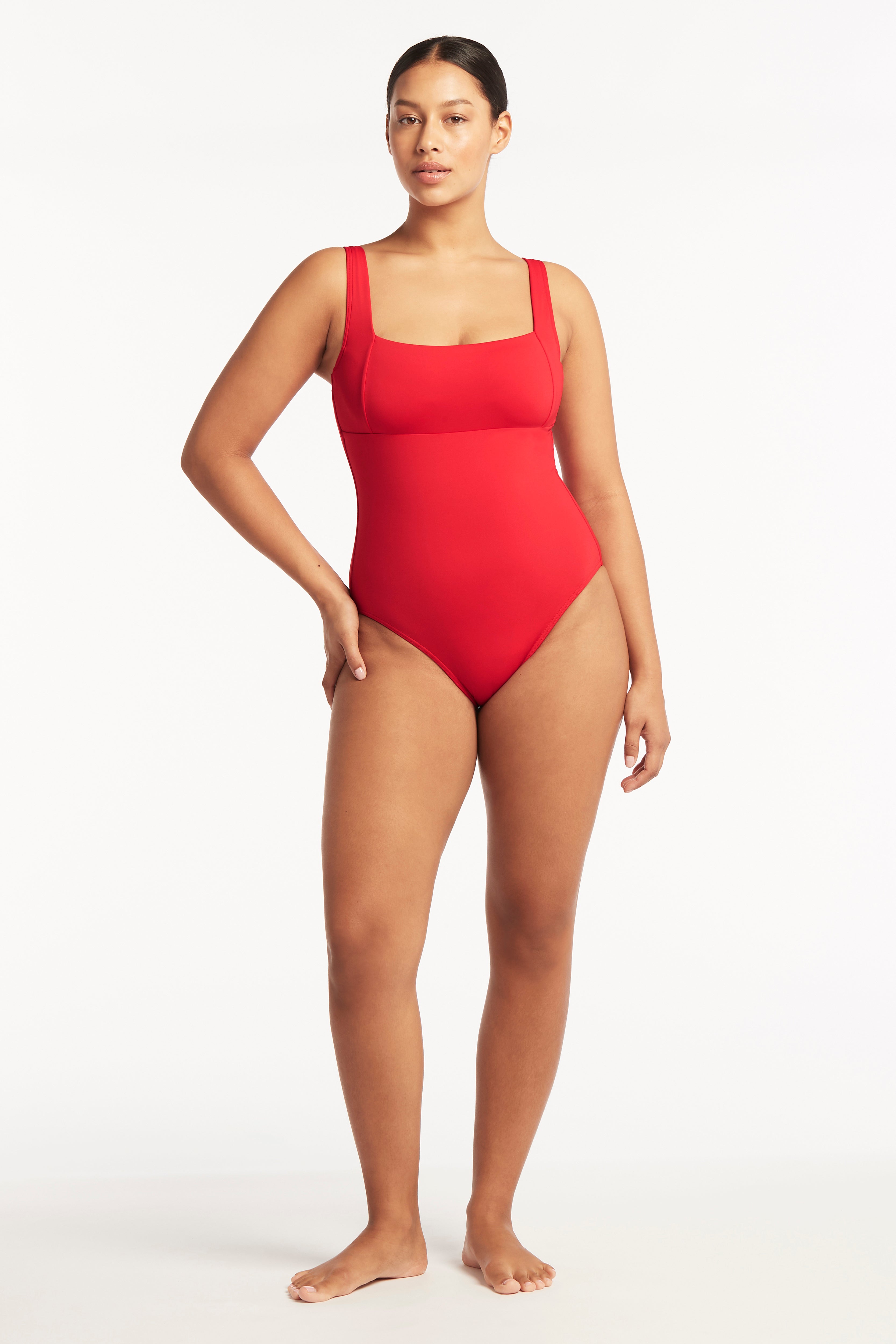Eco Essentials Square Neck One Piece / Sea Level Eco essentials red