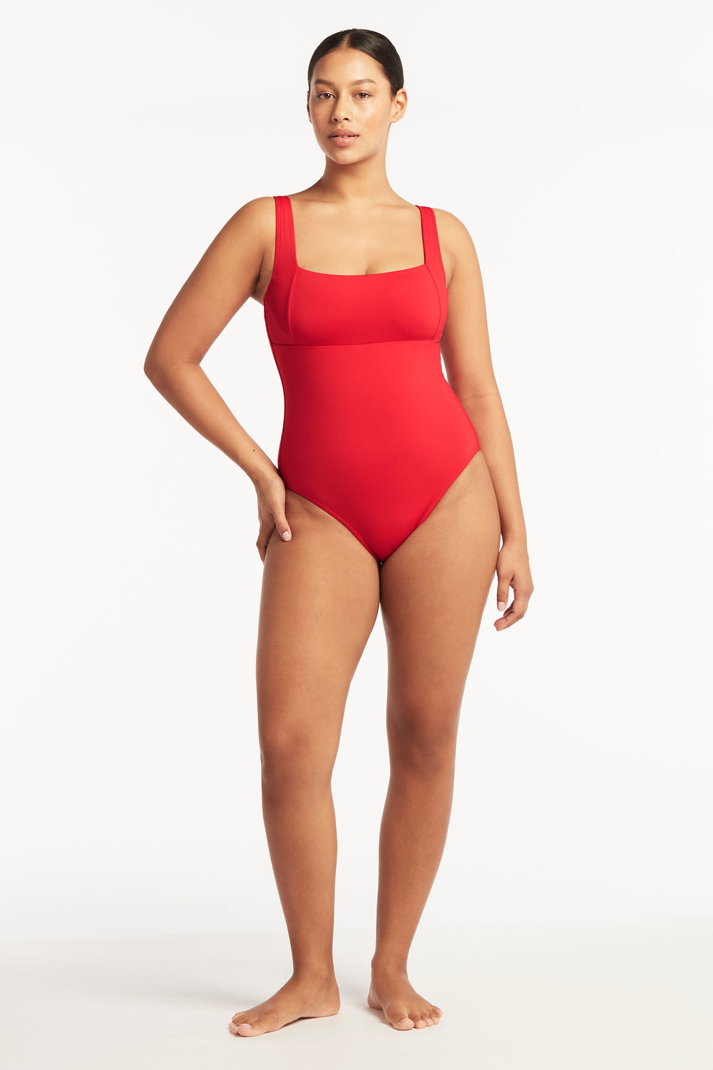 Eco Essentials Square Neck One Piece / Sea Level Eco essentials red