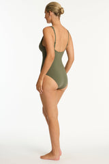 Eco Essentials Longline Tri One Piece / Sea Level Eco essentials khaki