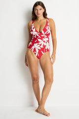 Leilana Scoop Back Panel Line One Piece / Sea Level Leilana sangria