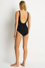 La Mer Longline Scoop Back One Piece / Sea Level La mer black