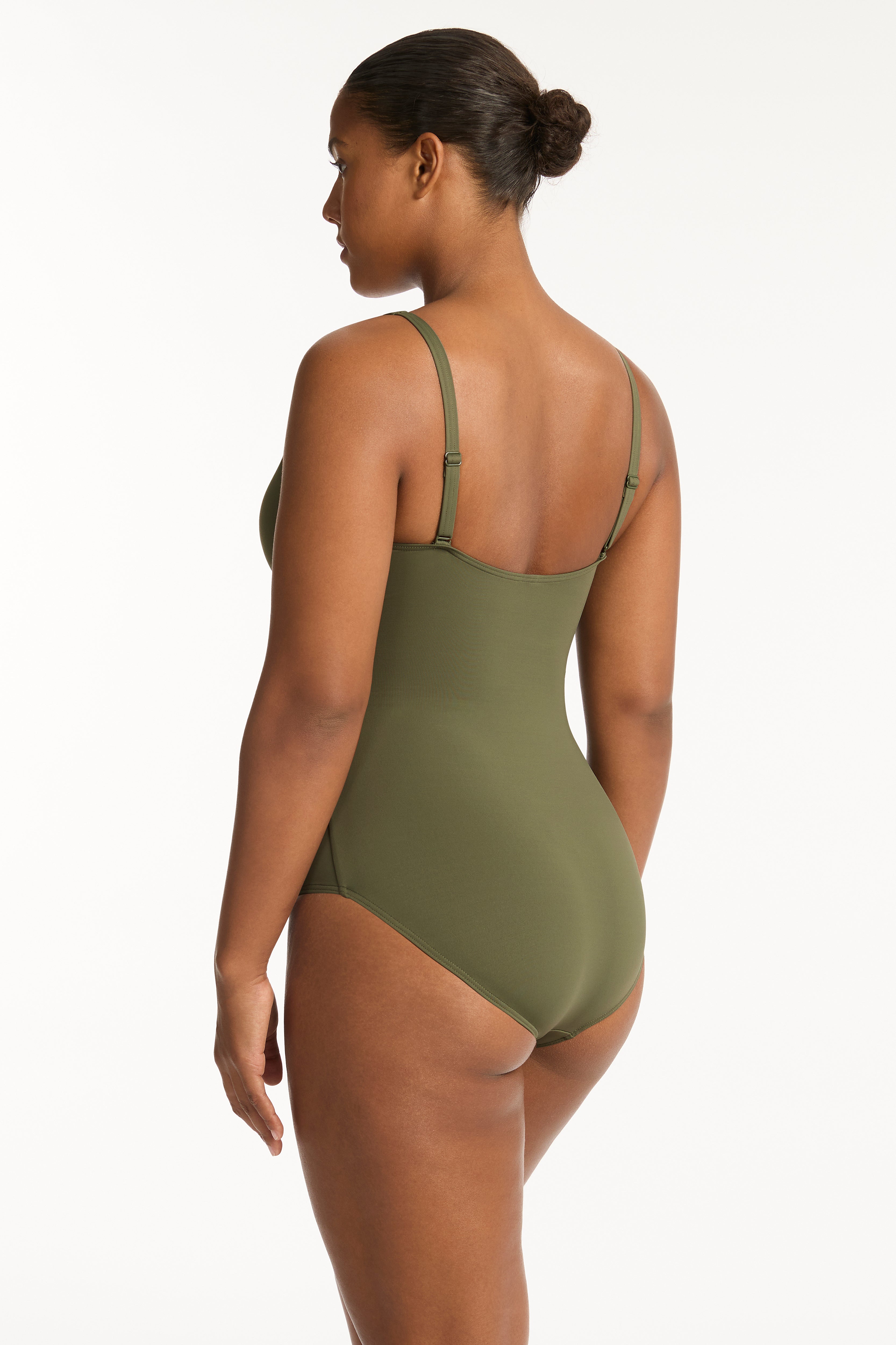 Eco Essentials Cross Front One Piece / Sea Level Eco essentials khaki