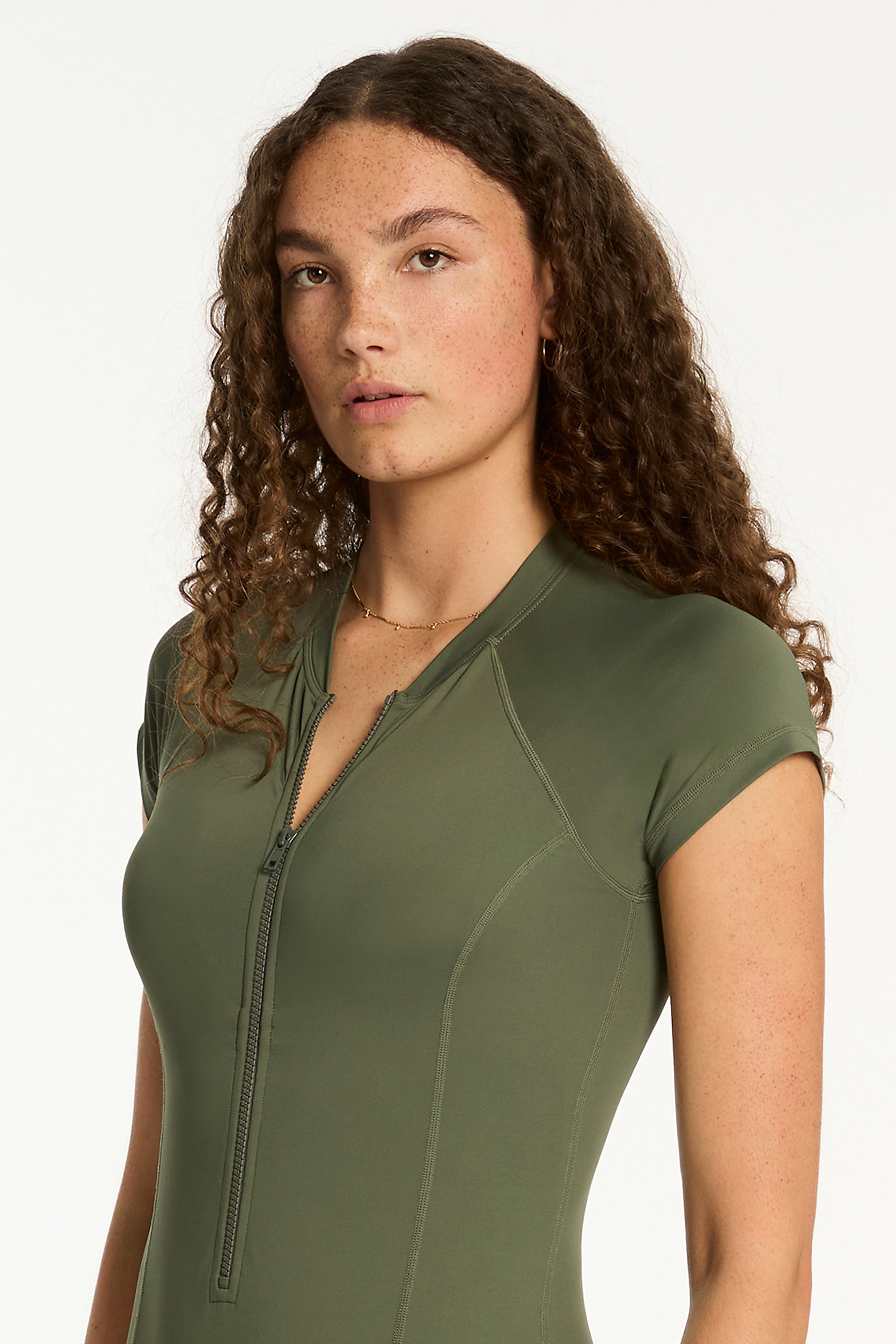 Eco Essentials Short Sleeve One Piece / Sea Level Eco essentials khaki