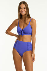 Essentials Edit Tie Front DD/E Bralette / Sea Level Eco essentials iris