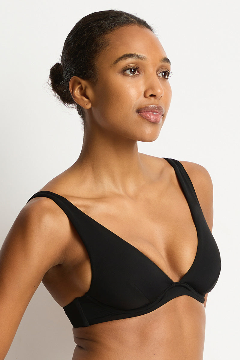 Eco Essentials Longline Underwire Bra / Sea Level Eco essentials black