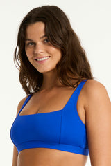 Eco Essentials Square Neck Bra / Sea Level Eco essentials cobalt