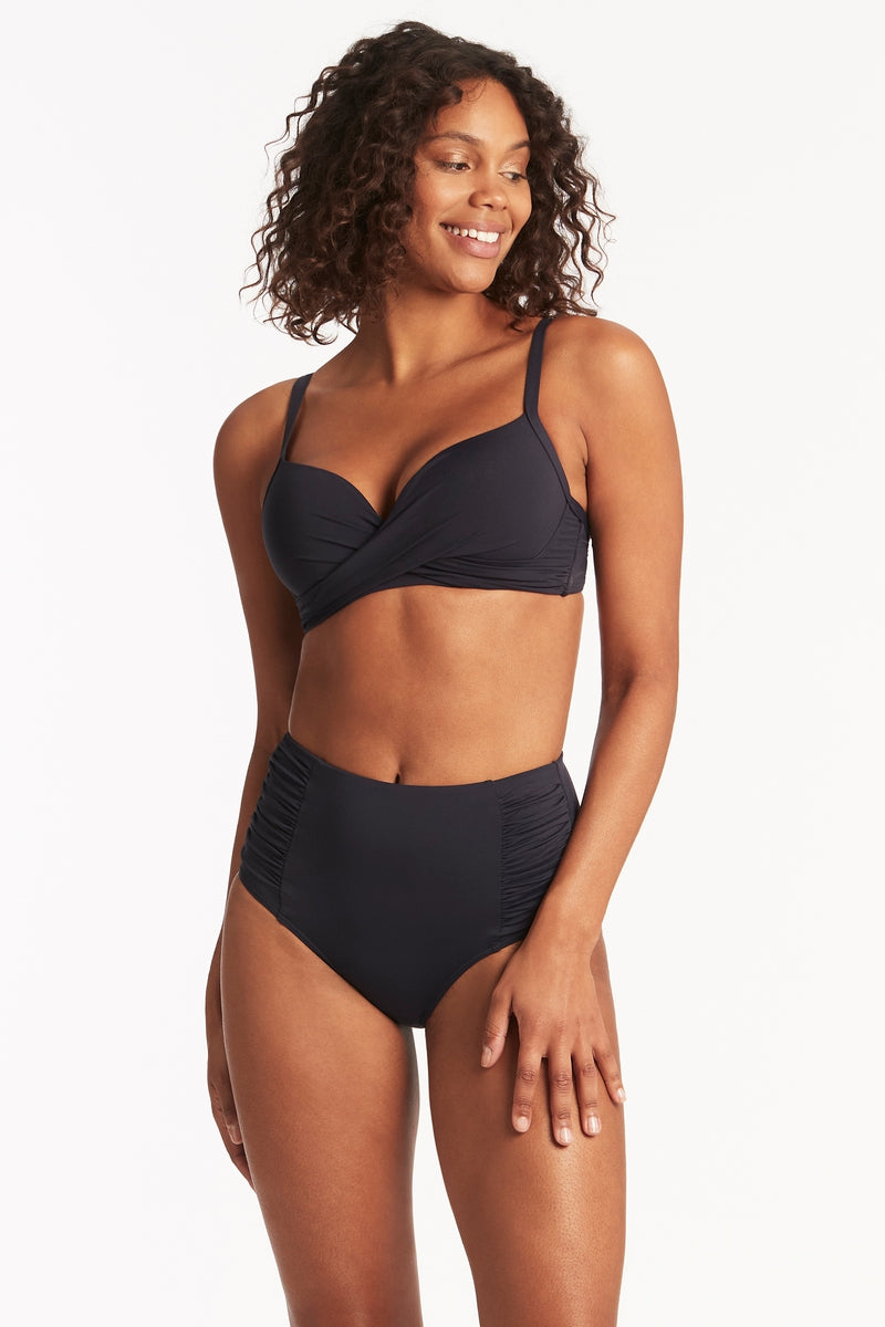 Eco Essentials Cross Front Moulded Cup Bra / Sea Level Eco essentials night sky