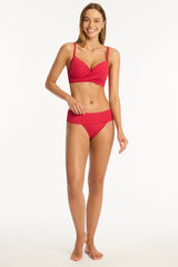 Eco Essentials Cross Front Moulded Cup Bra / Sea Level Eco essentials red