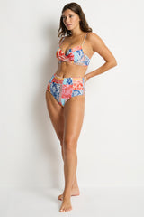 Coco Island Cross Front Moulded Cup Bra / Sea Level Coco island blue