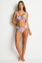 Coco Island Cross Front Multifit Bra / Sea Level Coco island blue