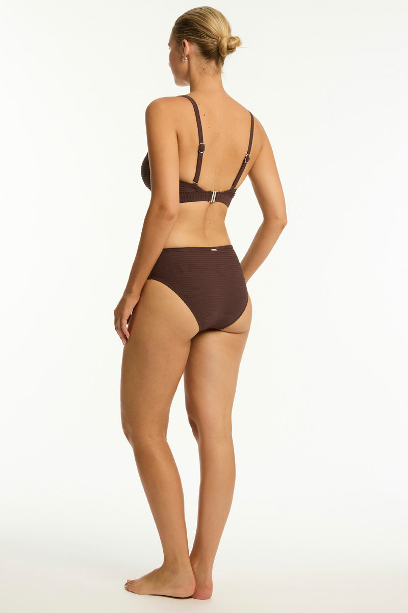 Spinnaker Tie Front DD/E Bralette / Sea Level Spinnaker cocoa
