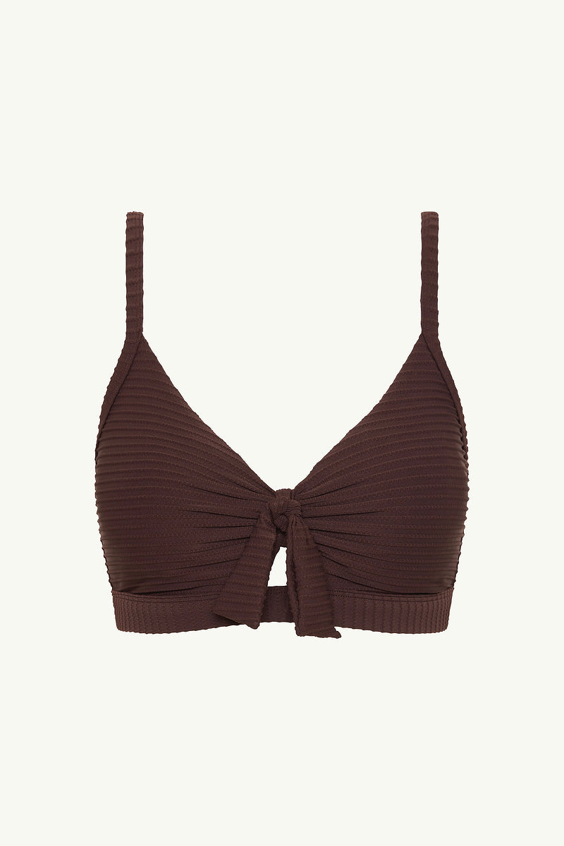 Spinnaker Tie Front DD/E Bralette / Sea Level Spinnaker cocoa