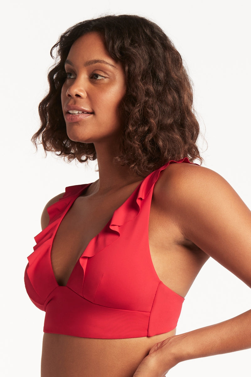 Eco Essentials Frill Bra / Sea Level Eco essentials red