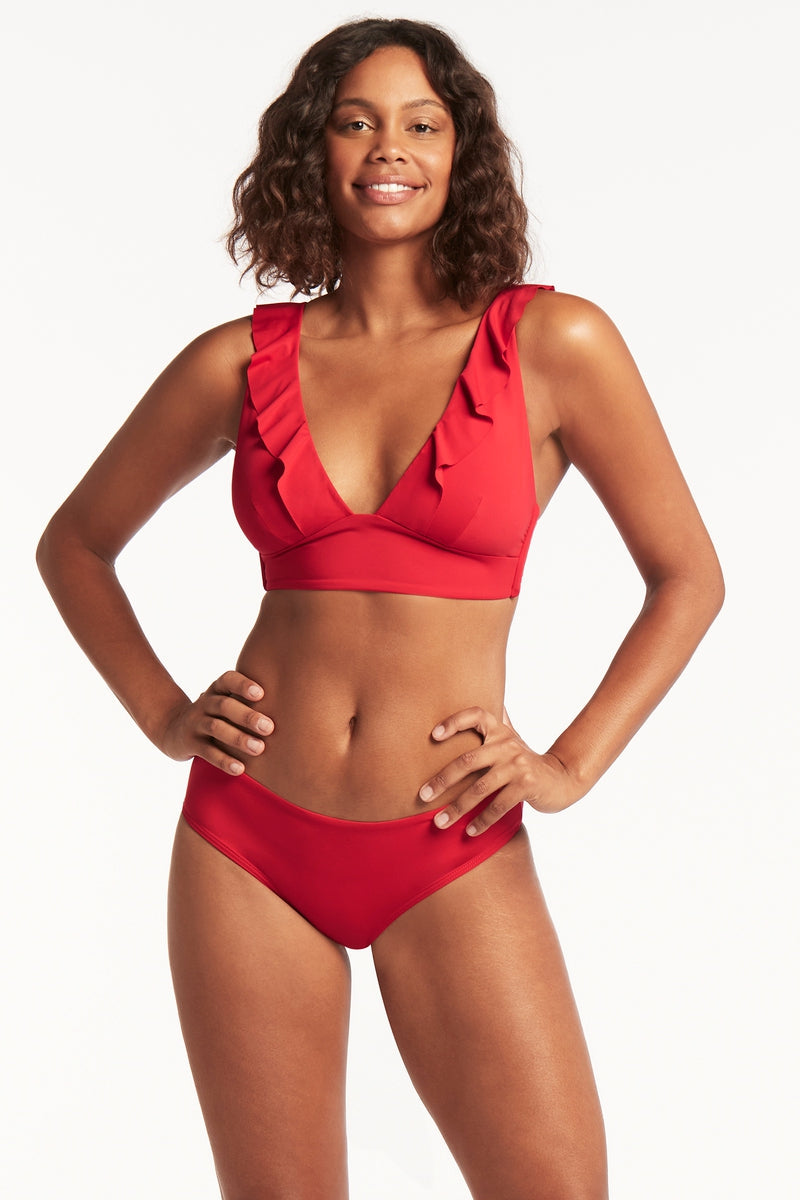 Eco Essentials Frill Bra / Sea Level Eco essentials red