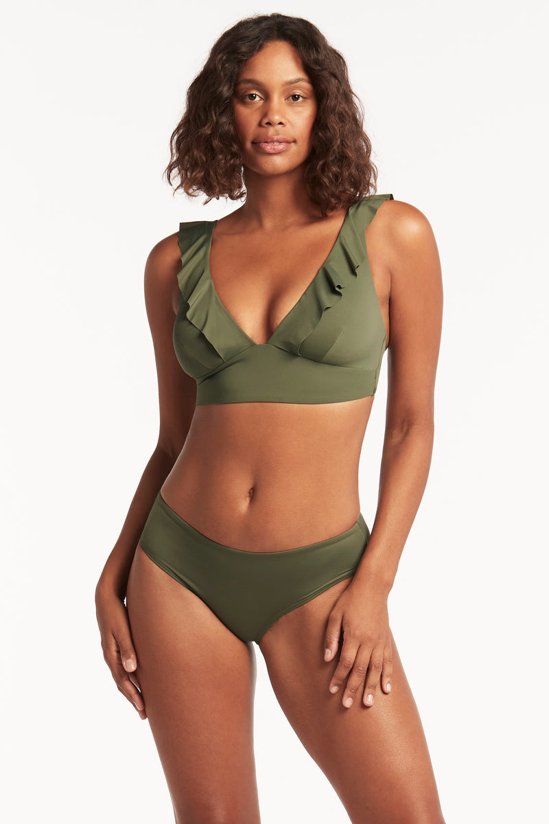 Eco Essentials Frill Bra / Sea Level Eco essentials khaki