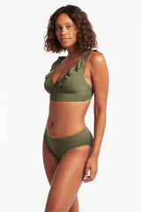 Eco Essentials Frill Bra / Sea Level Eco essentials khaki