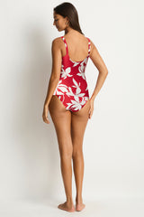 Leilana Cross Front Scoop Back Tankini / Sea Level Leilana sangria