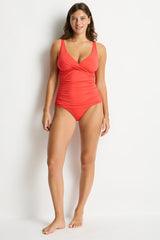 Essentials Edit Cross Front Tankini / Sea Level Eco essentials tango