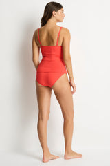 Essentials Edit Cross Front Tankini / Sea Level Eco essentials tango