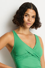 Spinnaker Cross Front Tankini / Sea Level Spinnaker moss