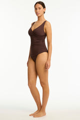 Spinnaker Cross Front Tankini / Sea Level Spinnaker cocoa