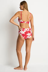 Leilana High Waist Gathered Side Pant / Sea Level Leilana sangria