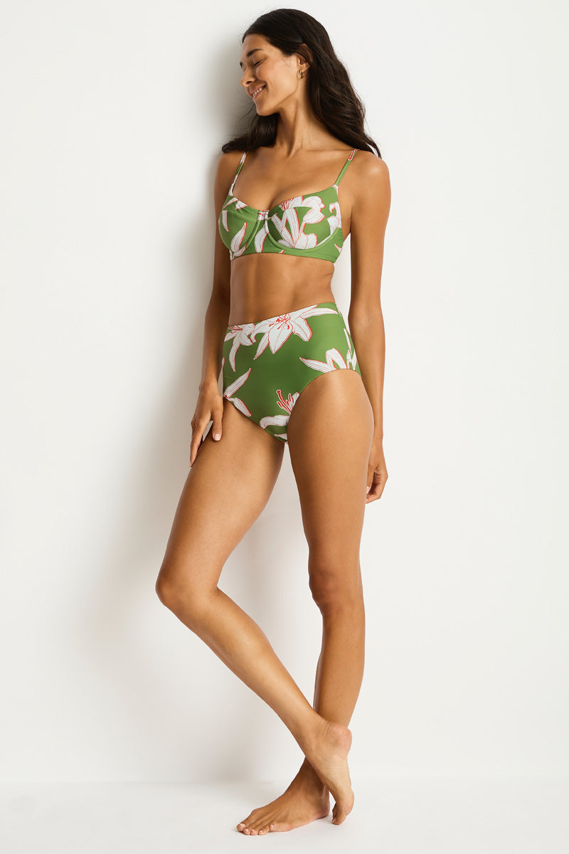 Veridian High Waist Pant / Sea Level Veridian moss