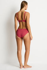 De Luxe Mid Bikini Pant / Sea Level De luxe rouge