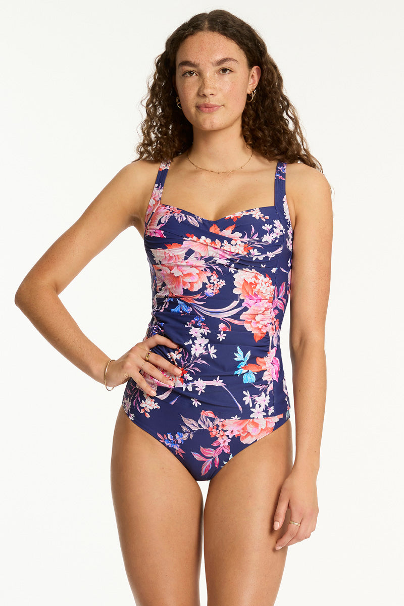 Indochine Twist Front Tankini / Sea Level Indochine french navy