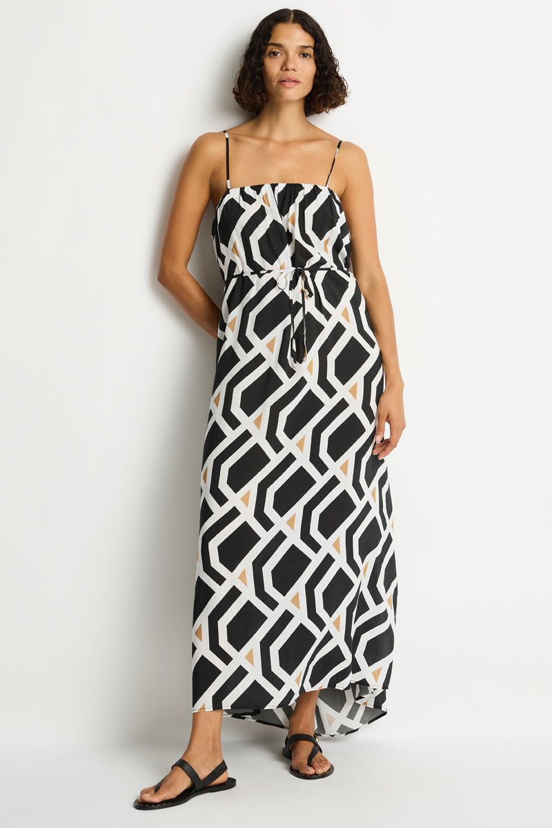 Costa Bandeau Maxi Dress / Sea Level Costa print