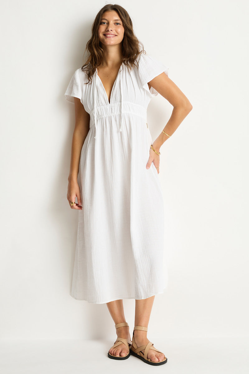 Sunset Maxi Daydress / Sea Level Sunset white