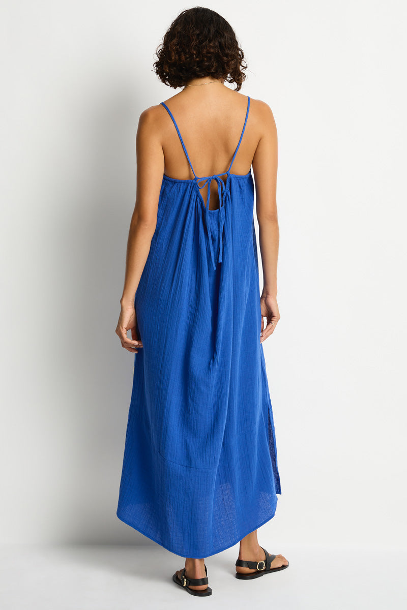 Sunset Tie Back Sundress / Sea Level Sunset amalfi blue