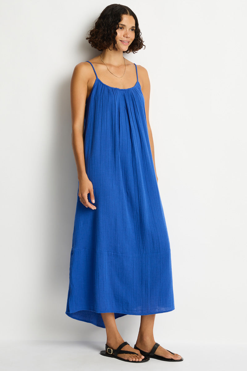 Sunset Tie Back Sundress / Sea Level Sunset amalfi blue