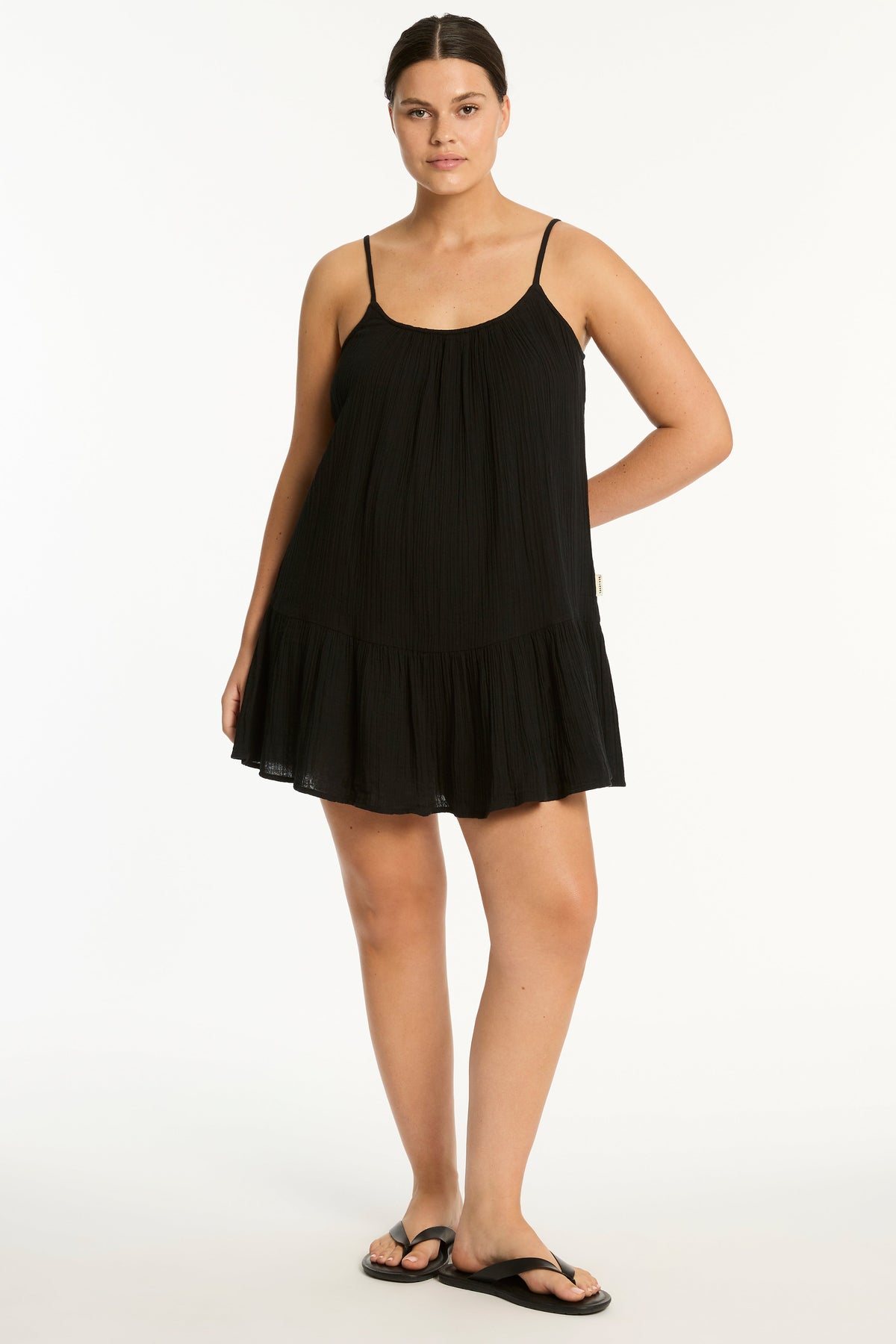 Sunset Short Sundress / Sea Level Sunset black