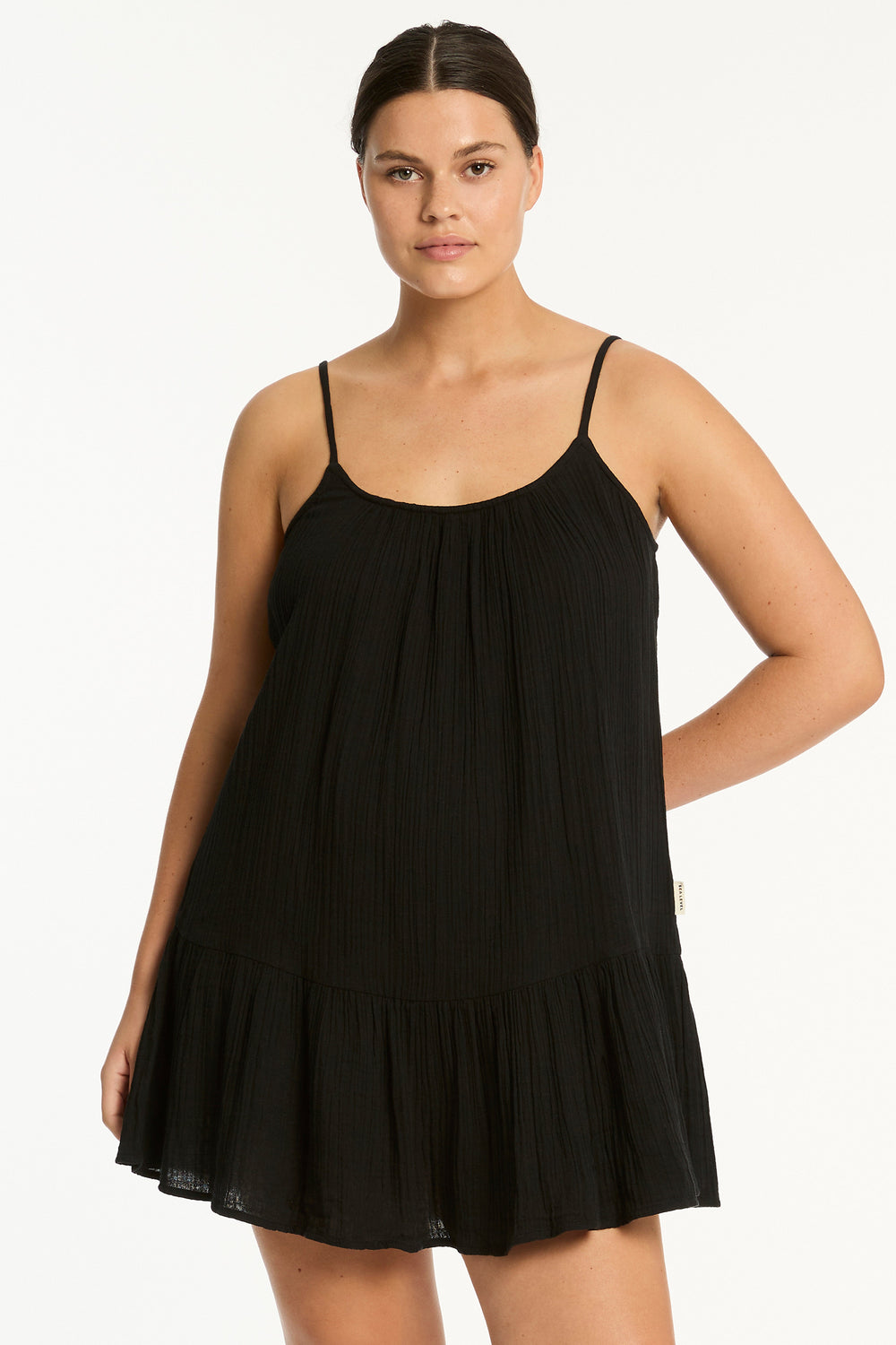 Sunset Short Sundress / Sea Level Sunset black