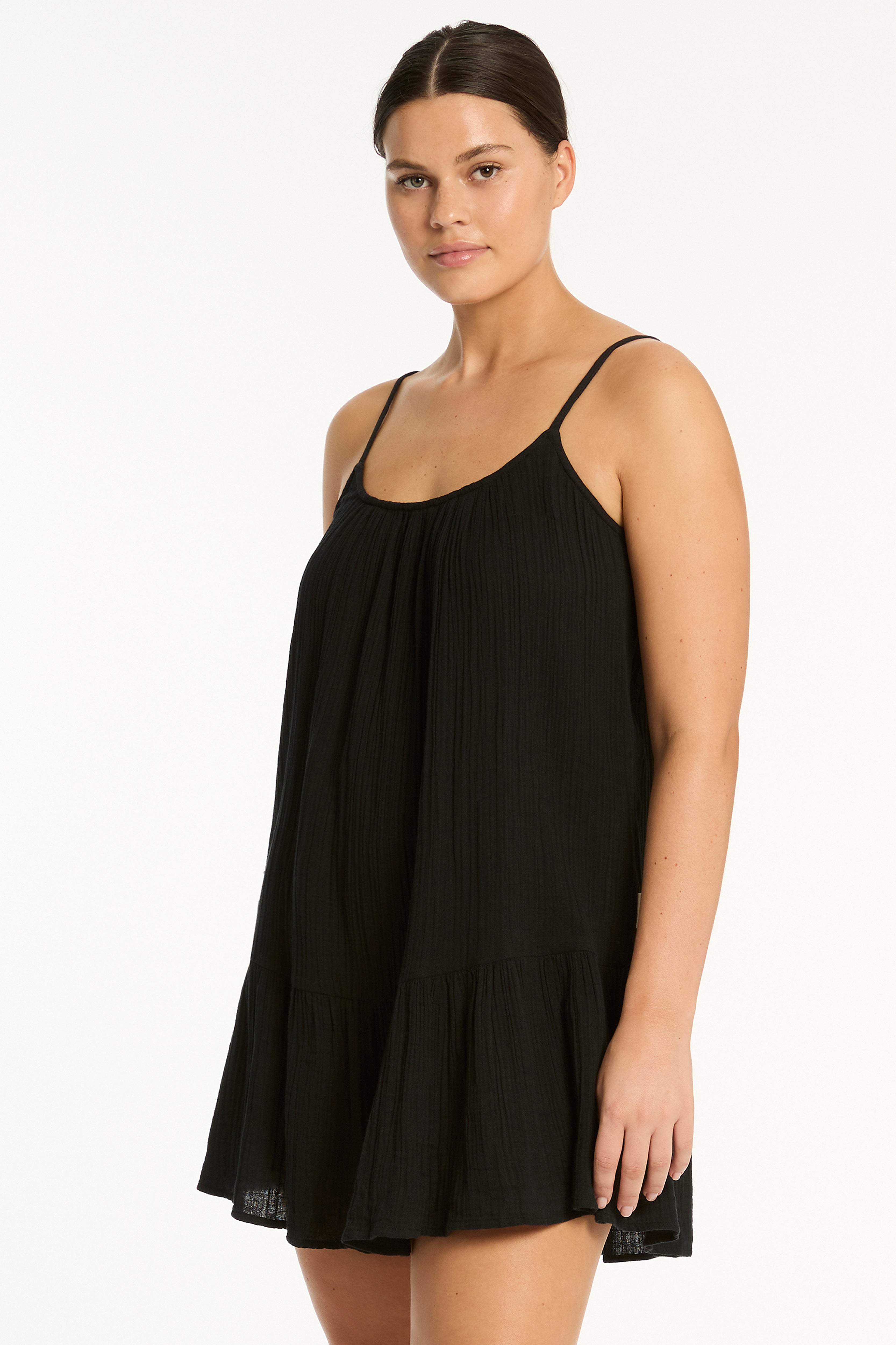 Sunset Short Sundress / Sea Level Sunset black