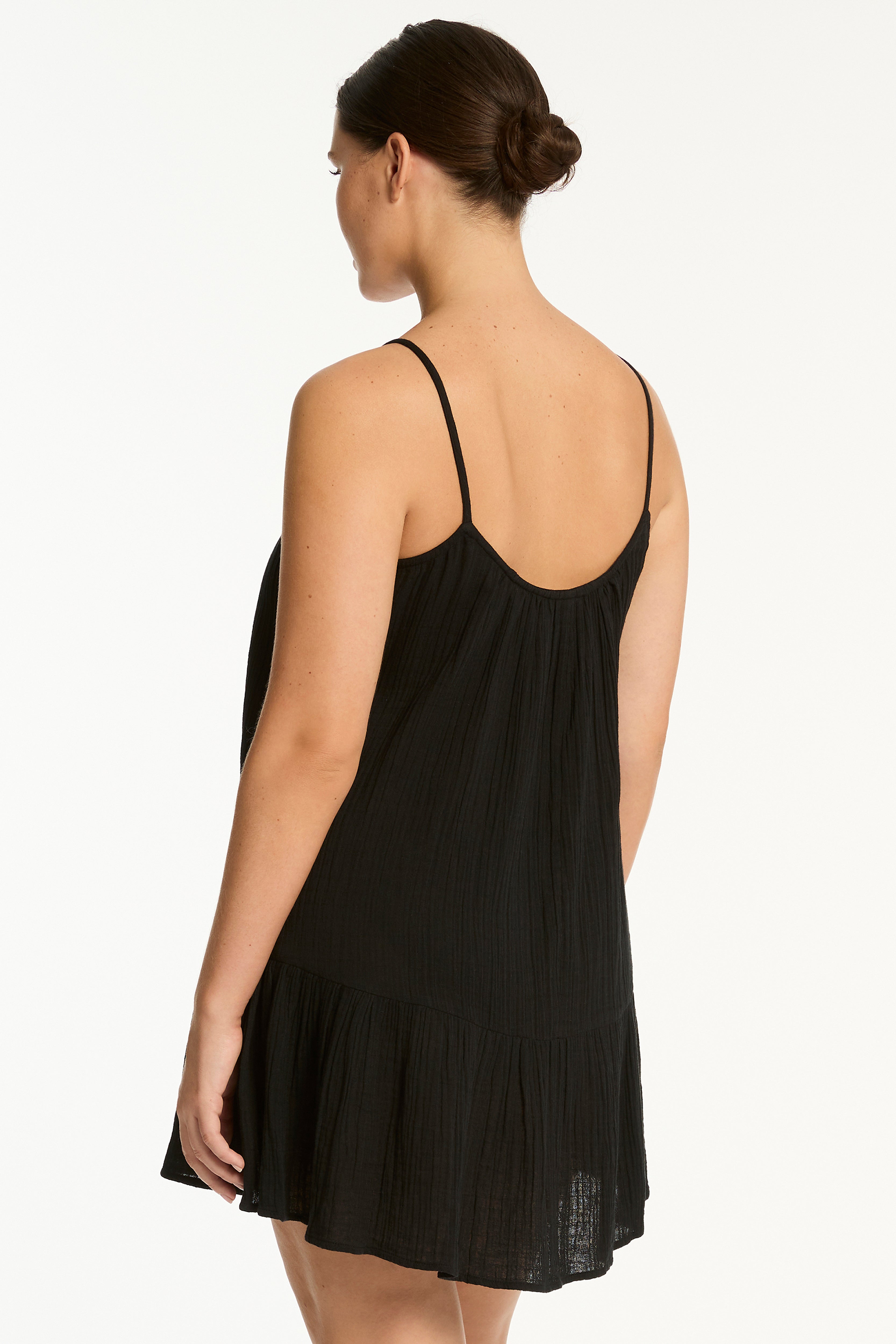 Sunset Short Sundress / Sea Level Sunset black