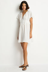 Sunset Short Daydress / Sea Level Sunset white